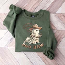 boo haw shirt, cute ghost shirt, spooky season shirt, halloween ghost shirt, halloween sweatshirt, western halloween shi