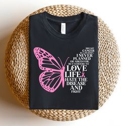 breast cancer is a journey, breast cancer awareness, butterfly cancer shirt, cancer family support, pink ribbon shirt, p