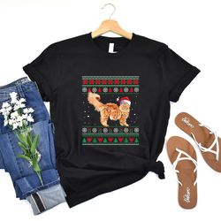 family christmas cat shirt,funny gift for t-shirt, family squad party tshirt, monogram christmas t-shirt, mockup christm