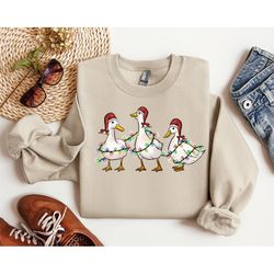 christmas ducks sweatshirt, duck christmas shirt for women, funny animals christmas sweatshirt, farm lover gift, funny c