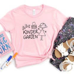 abc kindergarten shirt, hello kindergarten shirt, kindergarten shirt, back to school shirt, first grade shirt, kindergar