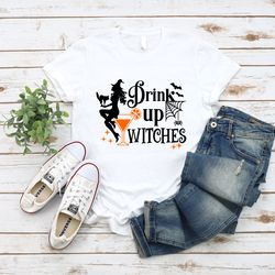 drink up witches t shirt, halloween shirt, funny halloween shirt, family halloween shirt, halloween party tee, halloween