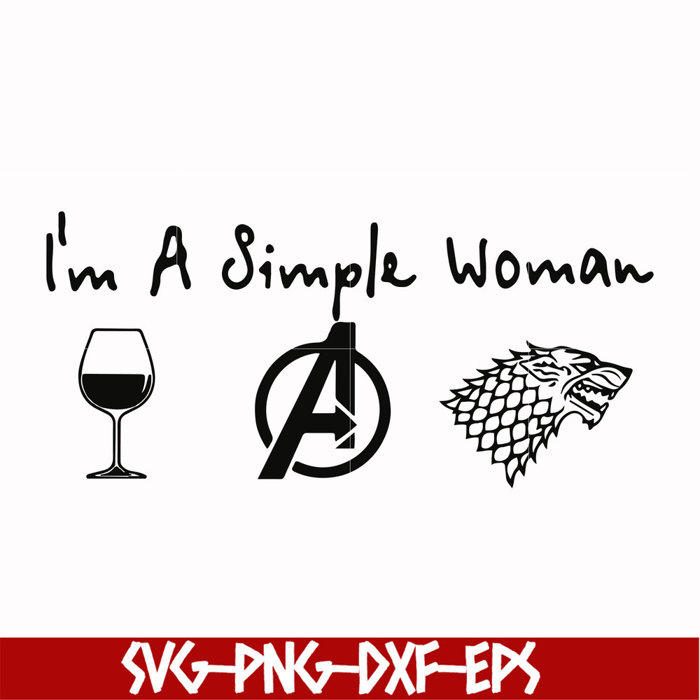 FN000528-I'm a simple woman svg, png, dxf, eps file FN000528.jpg