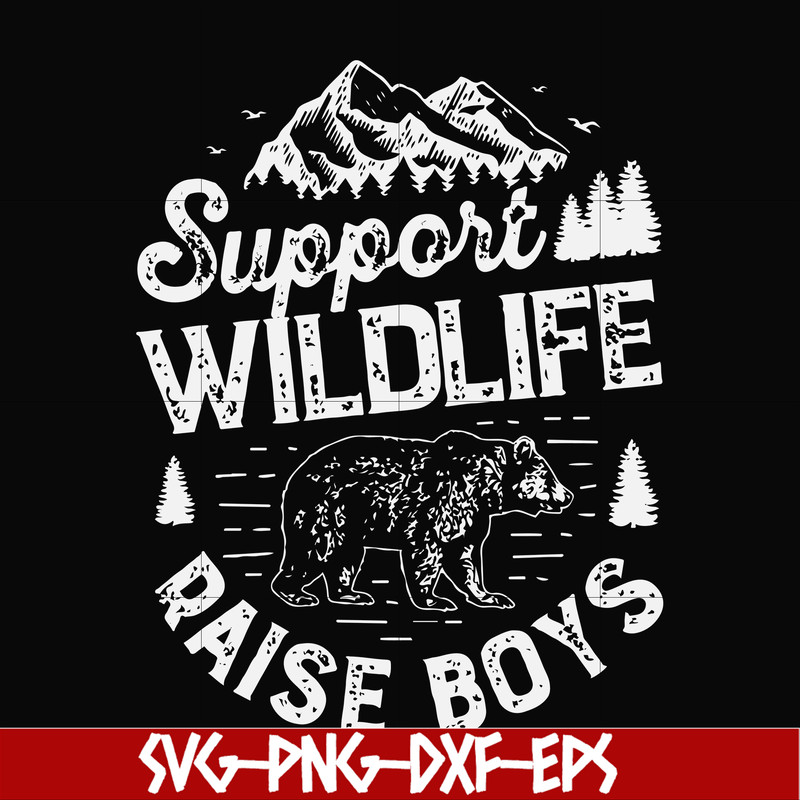 FN000673-Support wildlife raise boys svg, png, dxf, eps file FN000673.jpg