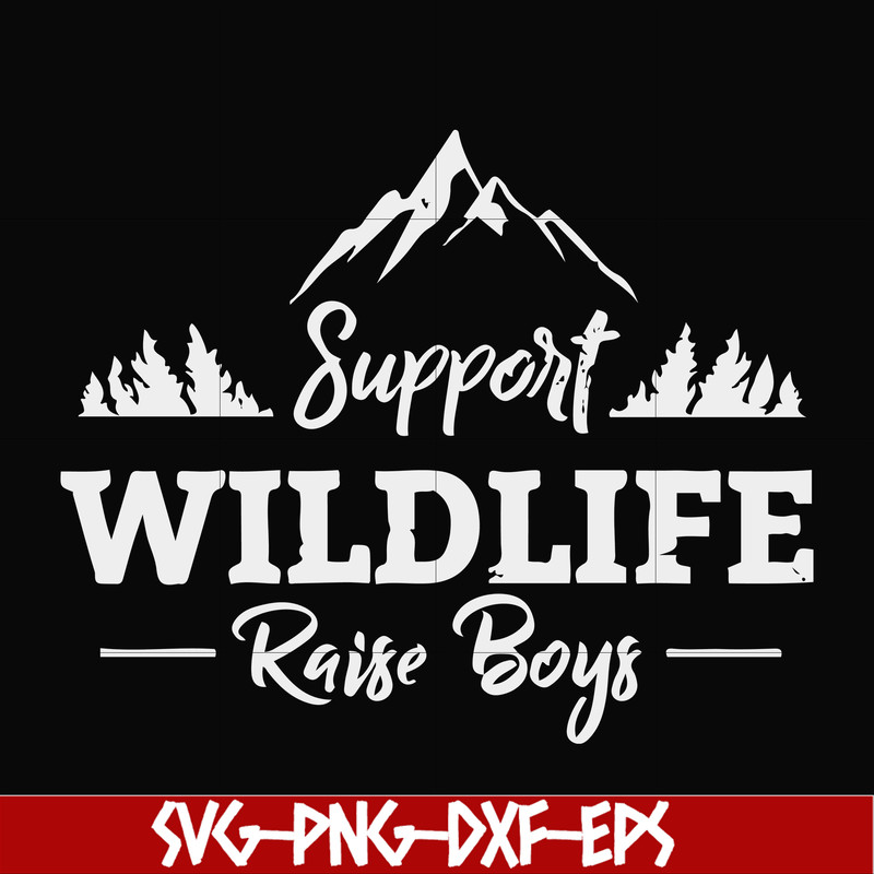 FN000674-Support wildlife raise boys svg, png, dxf, eps file FN000674.jpg