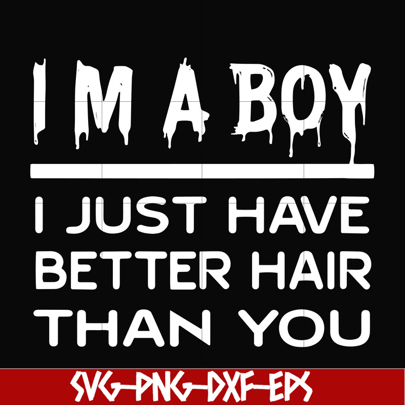 FN00096-I'm a boy I just have better hair than you svg, png, dxf, eps file FN00096.jpg