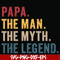 FTD129-Papa the man, the myth, the legend svg, png, dxf, eps, digital file FTD129.jpg