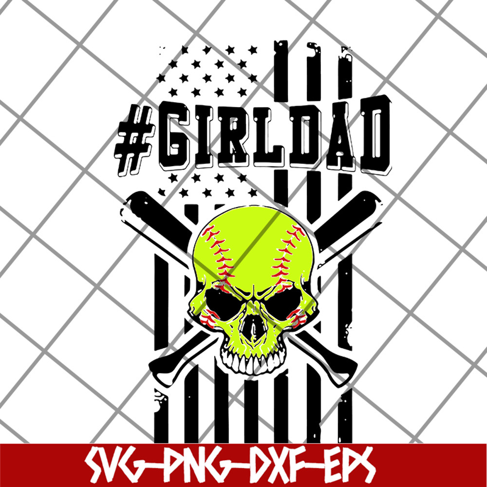 FTD19052103-Skull softball #girldad American flag svg, png, dxf, eps digital file FTD19052103.jpg