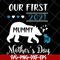 MTD05042105-Our first 2021 mummy me mothers day svg, Mother's day svg, eps, png, dxf digital file MTD05042105.jpg