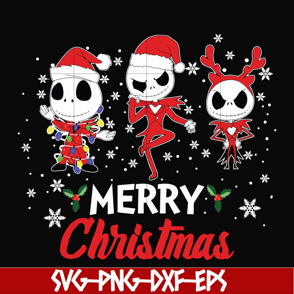 NCRM0103-Jack skellington merry christmas svg, png, dxf, eps digital file NCRM0103.jpg