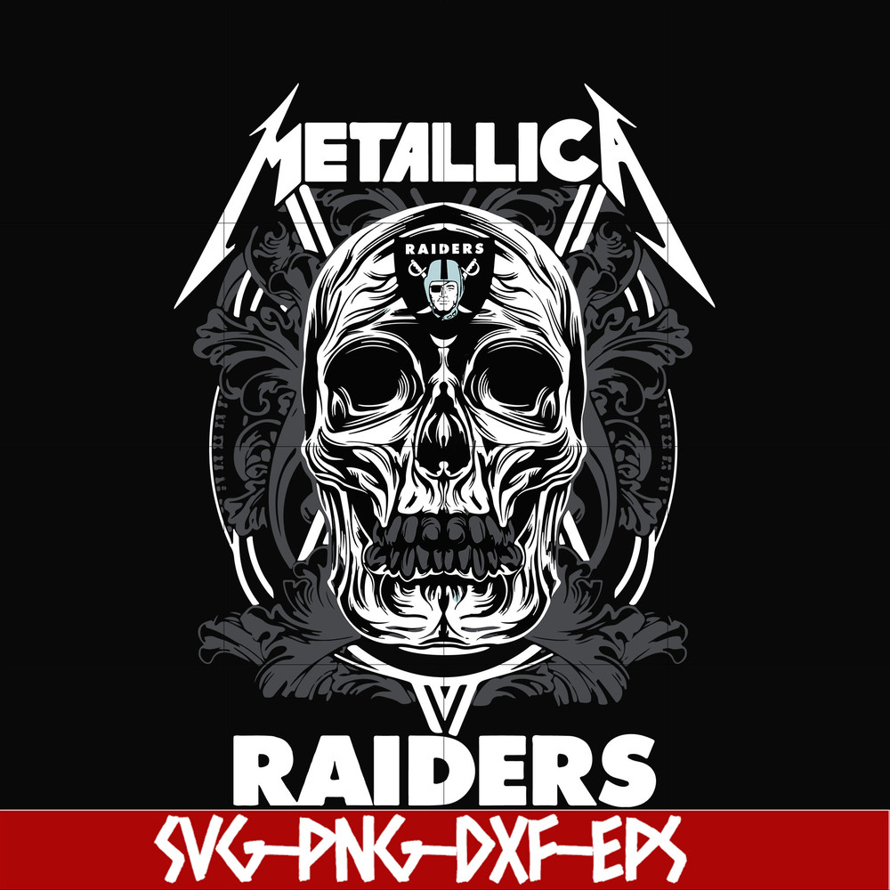 NNFL0008-Skull Metallica Raiders svg, png, dxf, eps digital file NNFL0008.jpg