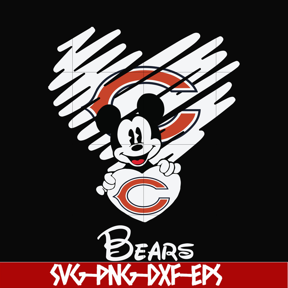 NNFL0047-Bears heart svg, png, dxf, eps digital file NNFL0047.jpg