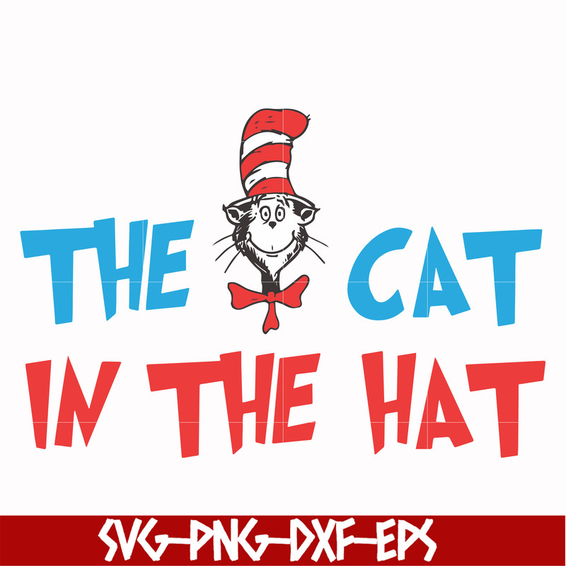 DR00052-The cat in the hat svg, png, dxf, eps file DR00052.jpg