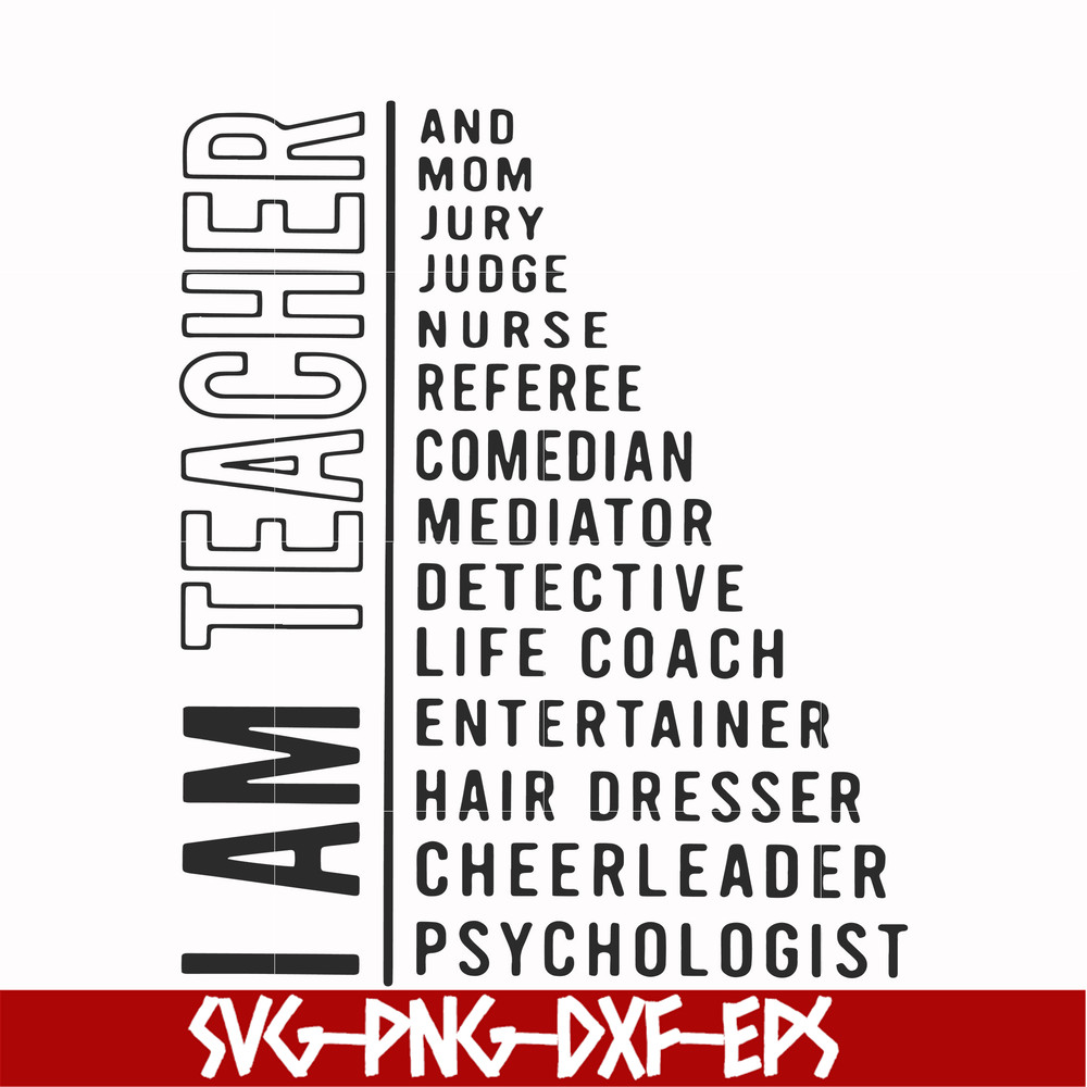 FN000161-I am teacher svg, png, dxf, eps file FN000161.jpg