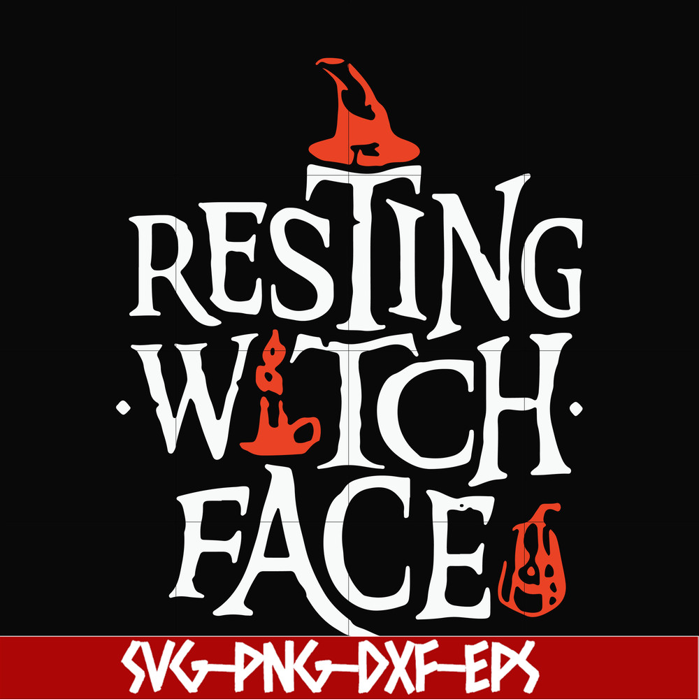 HLW24072020-Resting witch face svg, halloween svg, png, dxf, eps digital file HLW24072020.jpg