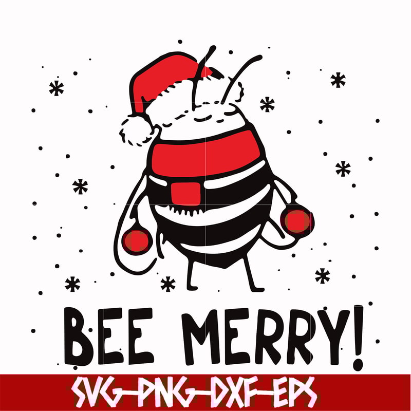 NCRM0015-Bee merry svg, christmas svg, png, dxf, eps digital file NCRM0015.jpg