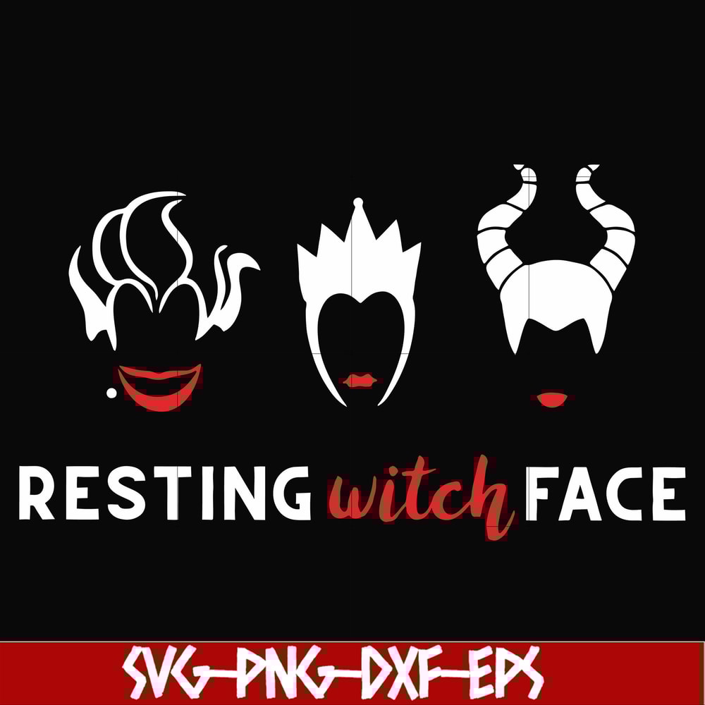 NCRM0109-Resting witch face svg, png, dxf, eps digital file NCRM0109.jpg