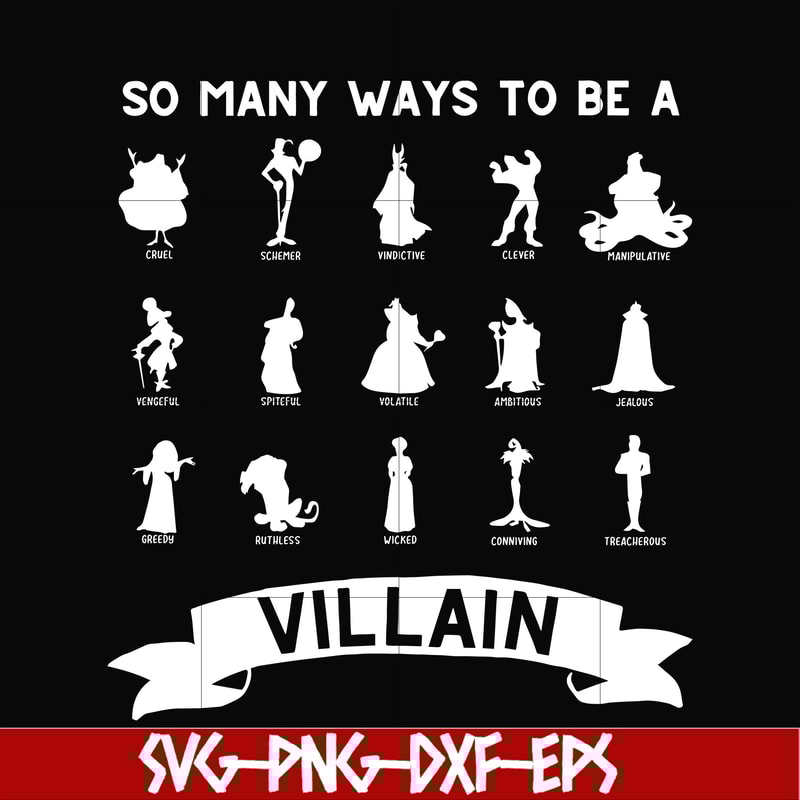 NCRM0110-So many ways to be a villain svg, png, dxf, eps digital file NCRM0110.jpg