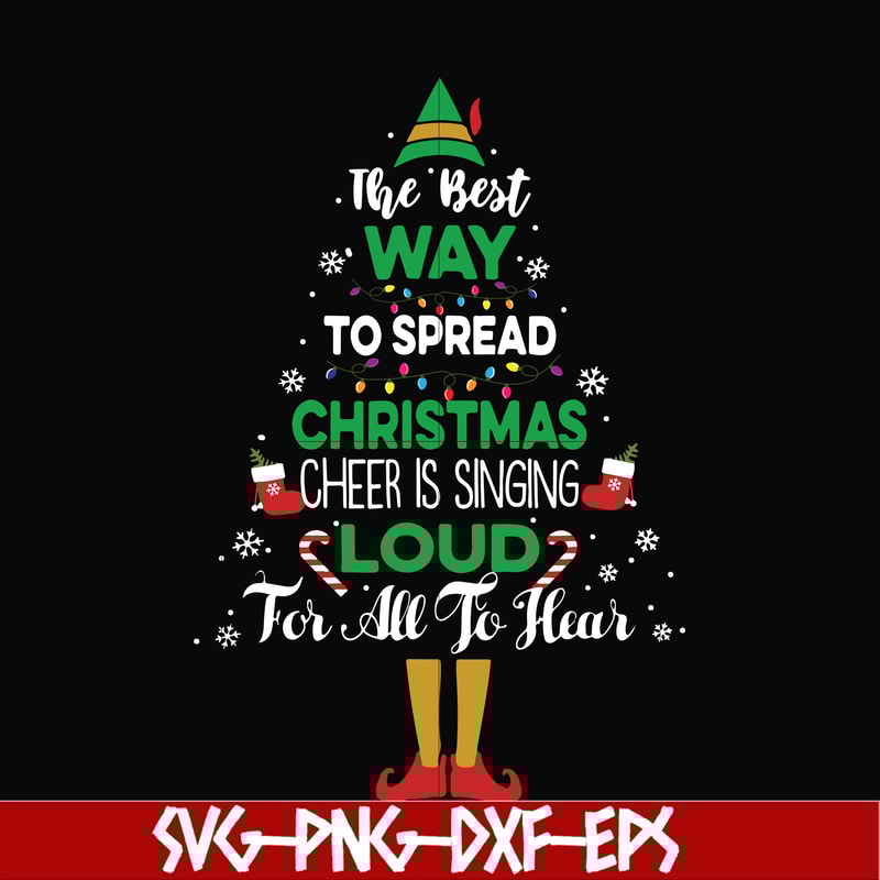 NCRM0184-The best way to spread christmas cheer is drinking coffee and singing loud for all to hear svg, png, dxf, eps digital file NCRM0184.jpg