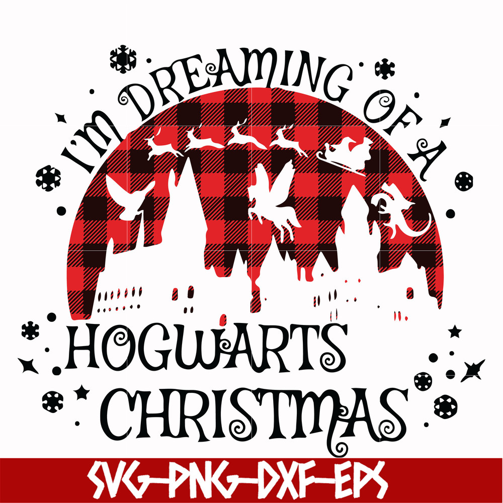 NCRM14072011-Im dreaming of a hogwarts christmas svg, png, dxf, eps digital file NCRM14072011.jpg