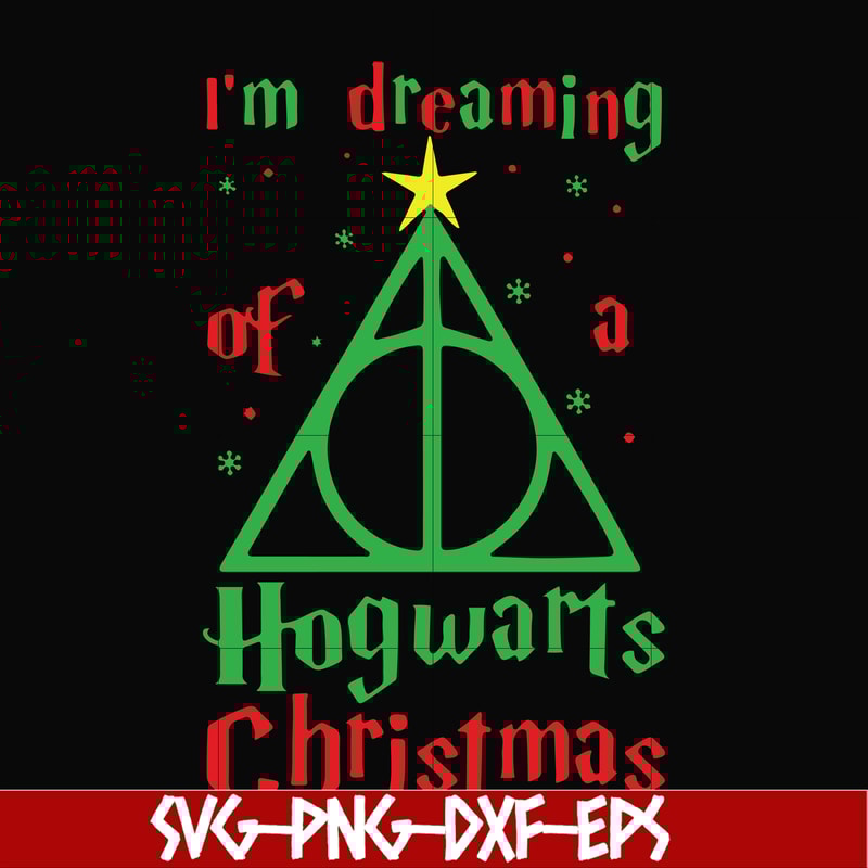 NCRM14072012-Im dreaming of a hogwarts christmas svg, png, dxf, eps digital file NCRM14072012.jpg