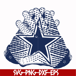 cowboys gloves, svg, png, dxf, eps file nfl0000104