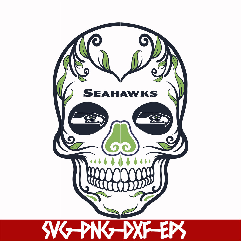 NFL0000131-Seahawks skull, svg, png, dxf, eps file NFL0000131.jpg