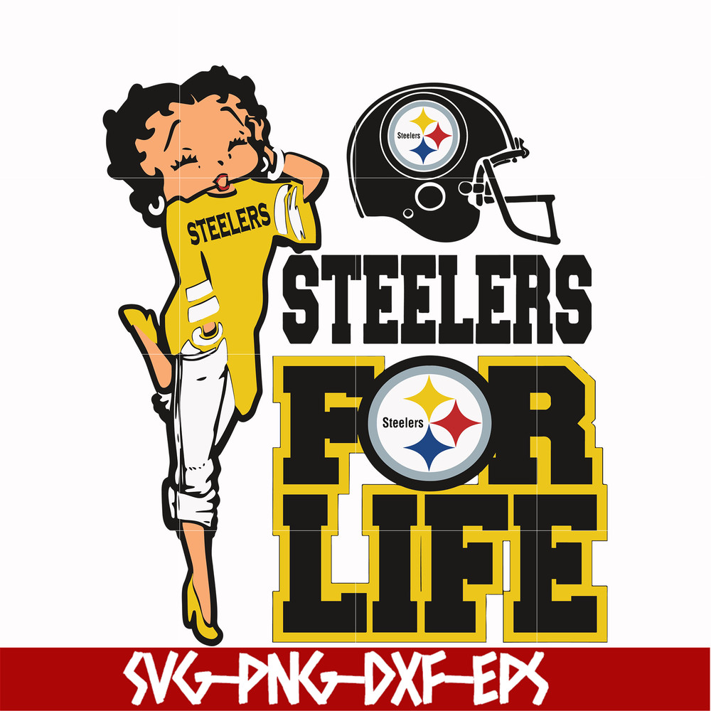 NFL0000169-Steelers for life, svg, png, dxf, eps file NFL0000169.jpg