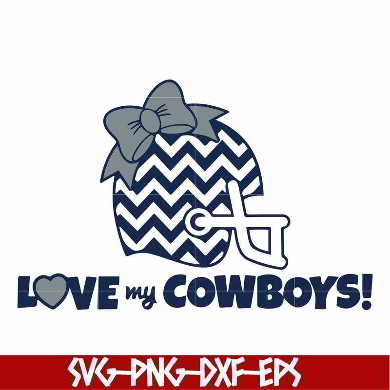 NFL000096-Love my Cowboys, svg, png, dxf, eps file NFL000096.jpg