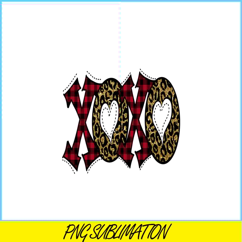 VLT19102317-XOXO Leopard PNG, Sweet Valentine PNG, Valentine Holidays PNG.png