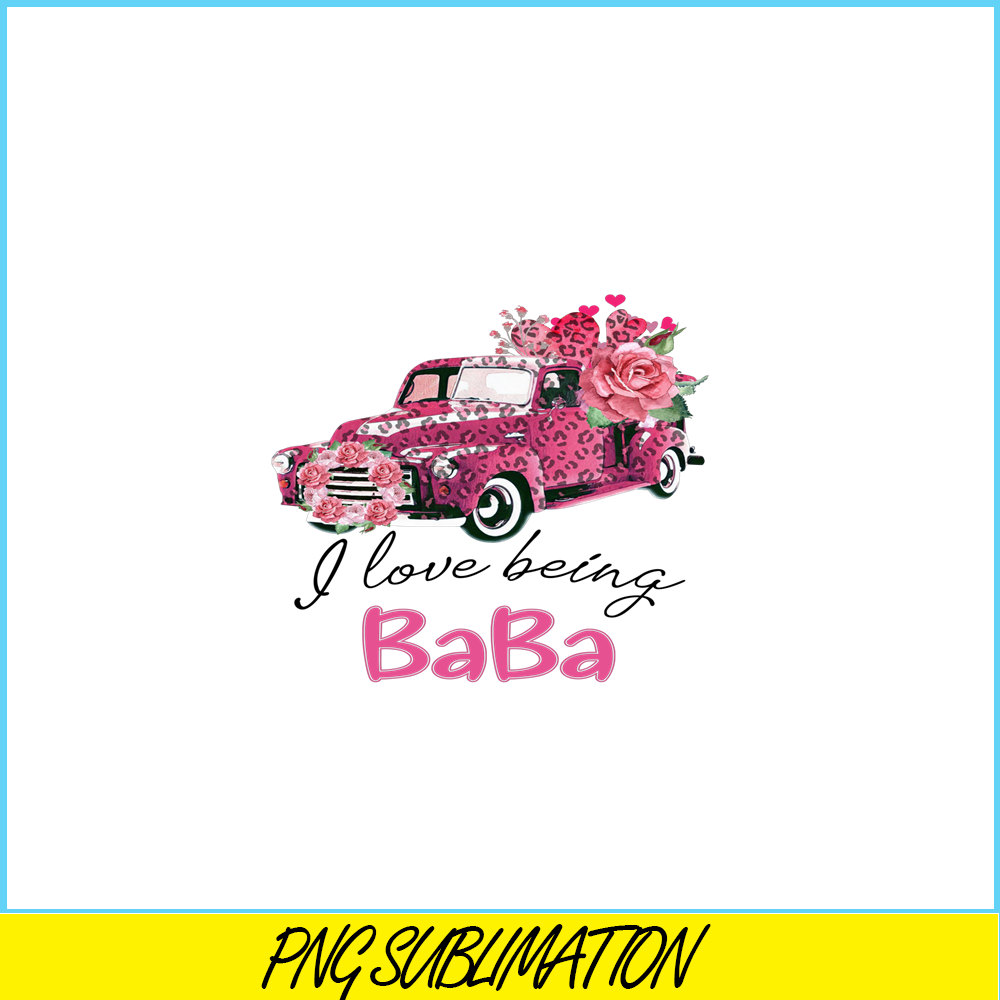 VLT19102346-I Love Being Baba PNG, Pink Valentine PNG, Valentine Holidays PNG.png