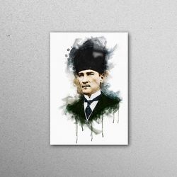 glass wall decor, wall art, glass art, motivational glass decor, atatrk tempered glass, office glass art, famous glass w