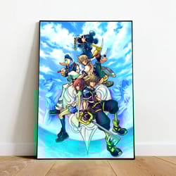 kingdom hearts poster, canvas wall art, rolled canvas print, canvas wall print, game poster