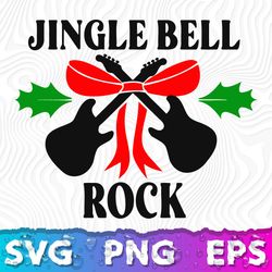 Jingle Bell SVG, Christmas Bells SVG, Jingle Bell PNG, Jingle Bell Rock, Rock Christmas, Jingle Bell Guitar