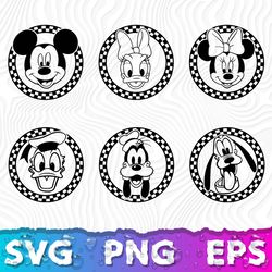 Mickey Mouse SVG, Mickey Mouse And Friends Checkered SVG, Mickey SVG, Mickey Mouse Silhouette SVG, Mickey Minnie SVG