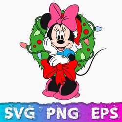 Minnie Mouse Christmas, Disney Christmas Clipart, Disney Christmas Svg, Disney Christmas Designs