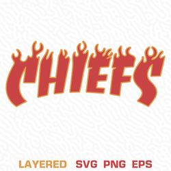 Chiefs Flame Svg, Kansas City Chiefs Cricut, Kansas City Svg, Kansas City Chiefs Designs