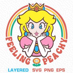 Princess Peach Svg, Princess Peach Png,Princess Peach Crown Png, Super Mario Princess Peach, Princess Peach Face Svg