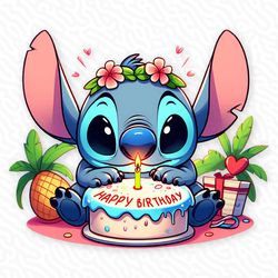Stitch Happy Birthday Png, Happy Birthday Stitch Images, Stitch Birthday Shirts