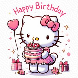 Hello Kitty Happy Birthday Transparent Png