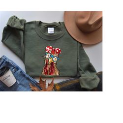 chicken sweatshirt, gift for chicken lover, women chicken