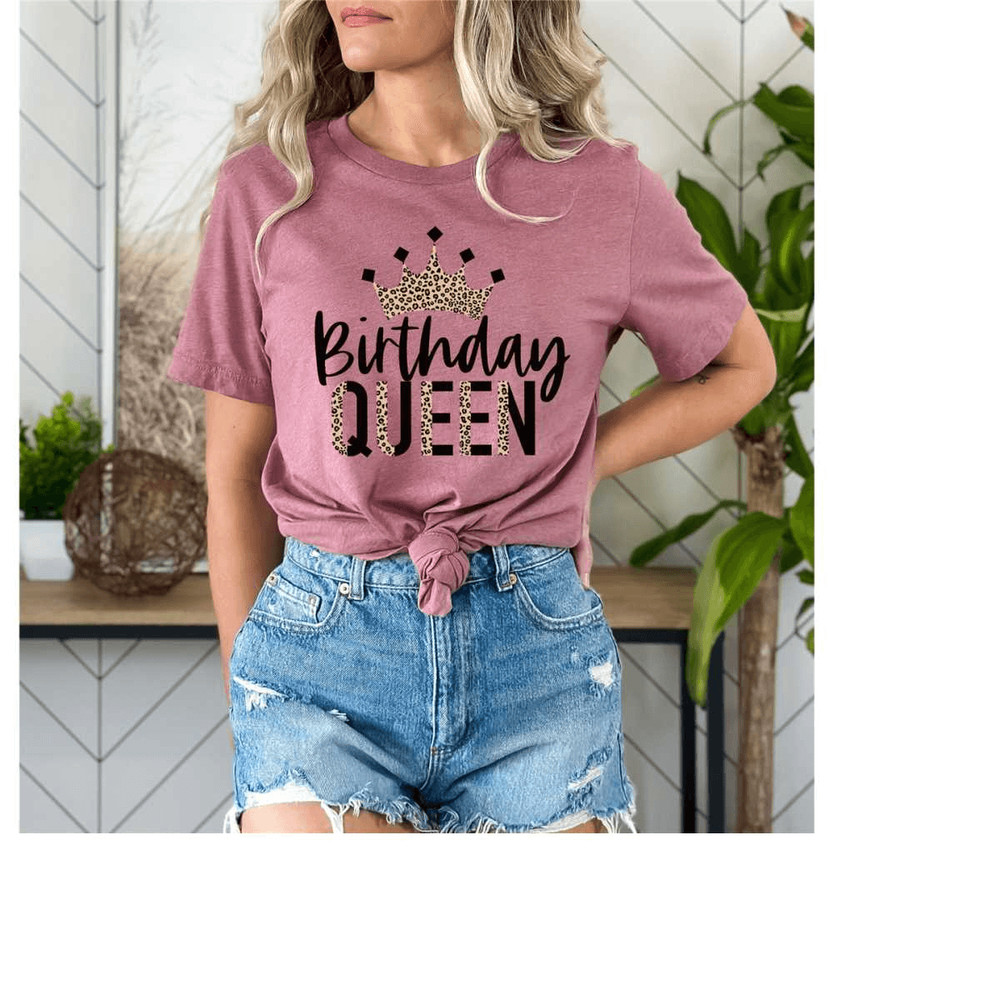 Leopard Birthday Queen ShirtBirthday Party Girl ShirtBirthday Squad 0