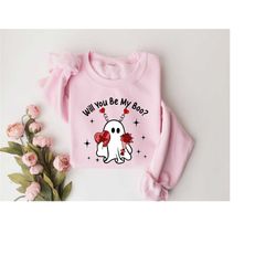 will you be my boo ghost sweatshirt, ghost
