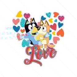 bluey bingo love heart valentine svg