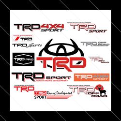toyota racing development bundle svg png, brand svg, trd svg
