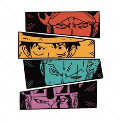 one piece straw hat pirates svg monkey luffy zoro svg file