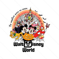 vintage mouse cartoon halloween happiest place on earth svg