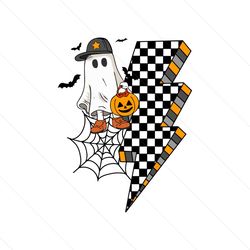 retro cute boy ghost halloween pumpkin svg