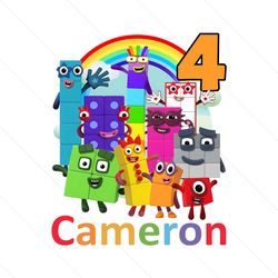personalized numberblocks kids birthday png digital cricut file