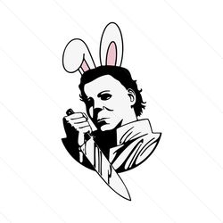 funny michael myers easter bunny svg